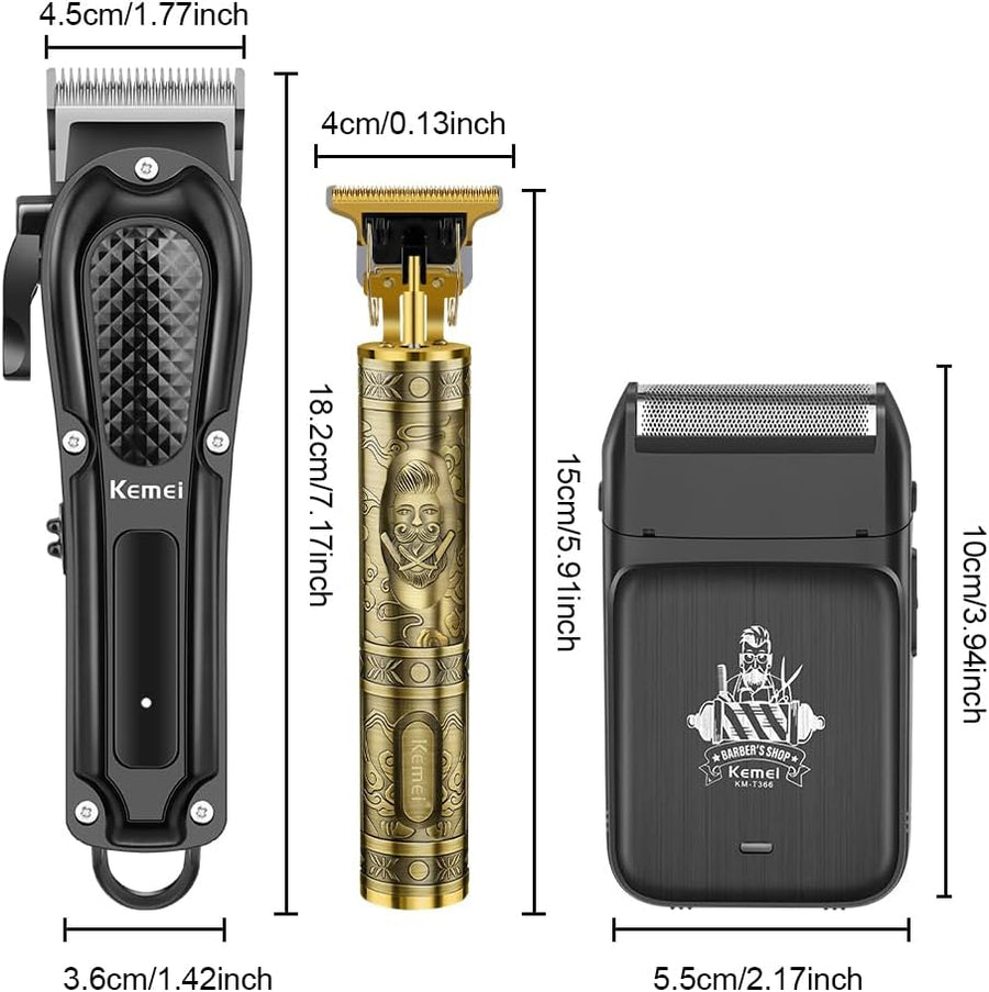 Tondeuse à cheveux sans fil pour homme, tondeuse à barbe, rasoir en aluminium rechargeable