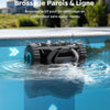 Robot de Piscine Fond et Parois, Ligne d'eau, Double Filtre, Robot Piscine sans Fil, 7 Modes de Nettoyage, 180 Min d'Autonomie, Puissant Aspirateur pour Piscines jusqu'à 150 m² VERT ou BLEU