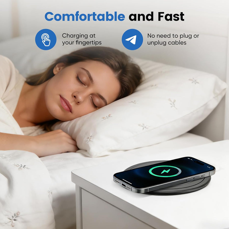 Bloc Prise Encastrable Automatique, Prise Encastrable Plan de Travail avec Chargeur Sans Fil 15 W, D 117 mm, Prise de Table Escamotable 3 Prises avec 1 USB C 1 USB A - Prise de Table Rétractable