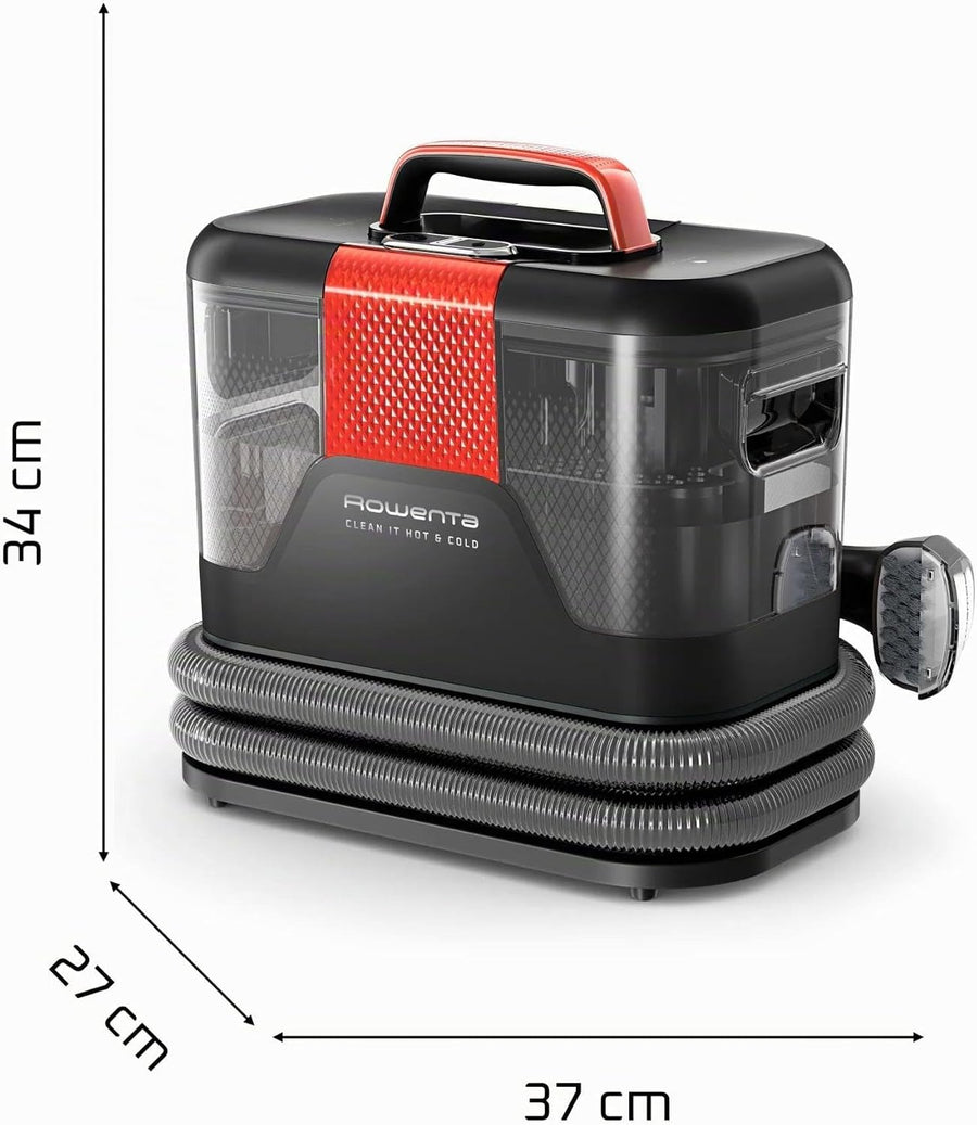 Rowenta - Shampouineuse Clean It Hot & Cold - 1150 w | Nettoyeur tapis et canapé puissant - Technologie PowerHeat 60°C - Élimine taches tenaces - Accessoires animaux inclus