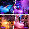 Machine à Fumée Mini Machine à Brouillard avec 6 LED Lumières Contrôlables en Couleur, 400 W avec télécommande, DJ Mariage Halloween Fête et Spectacle Noël Contrôle double mode