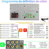 Autoradio 2 DIN Universel avec CarPlay & Android Auto sans Fil Bluetooth, GPS, FM, USB, Type-C, Commandes au Volant, Écran Tactile