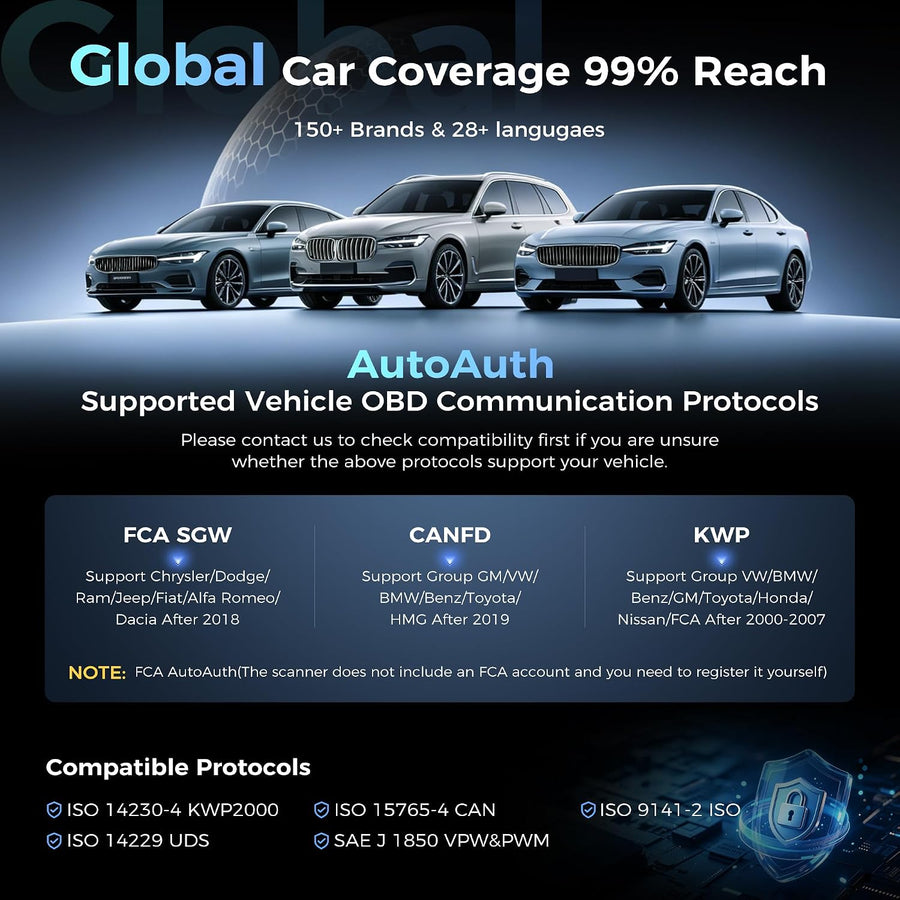 Scanner bidirectionnel MUCAR 632 assisté IA OBD2, 15 réinitialisations ABS/SRS/INJEC/Huile/SAS/TPMS, Diagnostic 4 systèmes, Tests Actifs, AutoAuth, Can FD, AutoVIN, mises à Jour gratuites à Vie