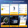 MUCAR BT200 Max AI Bluetooth, mises à Jour à Vie, Compatible ELM327, Outil de Diagnostic OBD2 Tous systèmes avec 15 réinitialisations pour iOS et Android, CANFD, authentification, FCA SGW