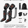 Masseur de jambes pour pieds, mollets, cuisses et chaleur 3 modes et 3 intensités pour soulager les tensions au quotidien et détendre les muscles des jambes