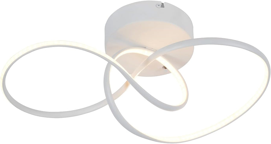 Plafonnier Chambre Plafond 24W Luminaire Cuisine Moderne Blanc intensité variable design circulaire plafonniers salon avec télécommande