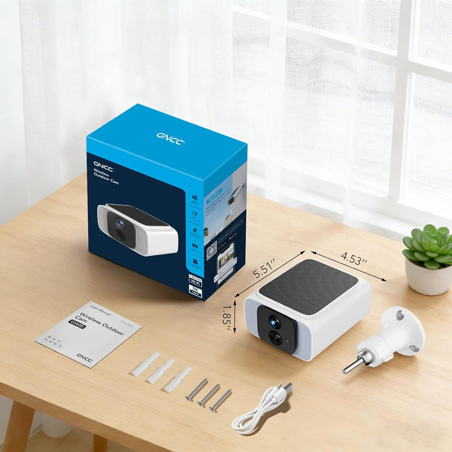 Caméra Surveillance WiFi Extérieure sans Fil Solaire 4MP | 5G/2.4GHz