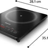 Philips Plaque à induction Série 3000 - Plaque électrique portable, 8 niveaux de chauffe, 4 programmes de cuisson, puissance élevée de 2000W, avec arrêt automatique, Écran tactile (HD5830/90)
