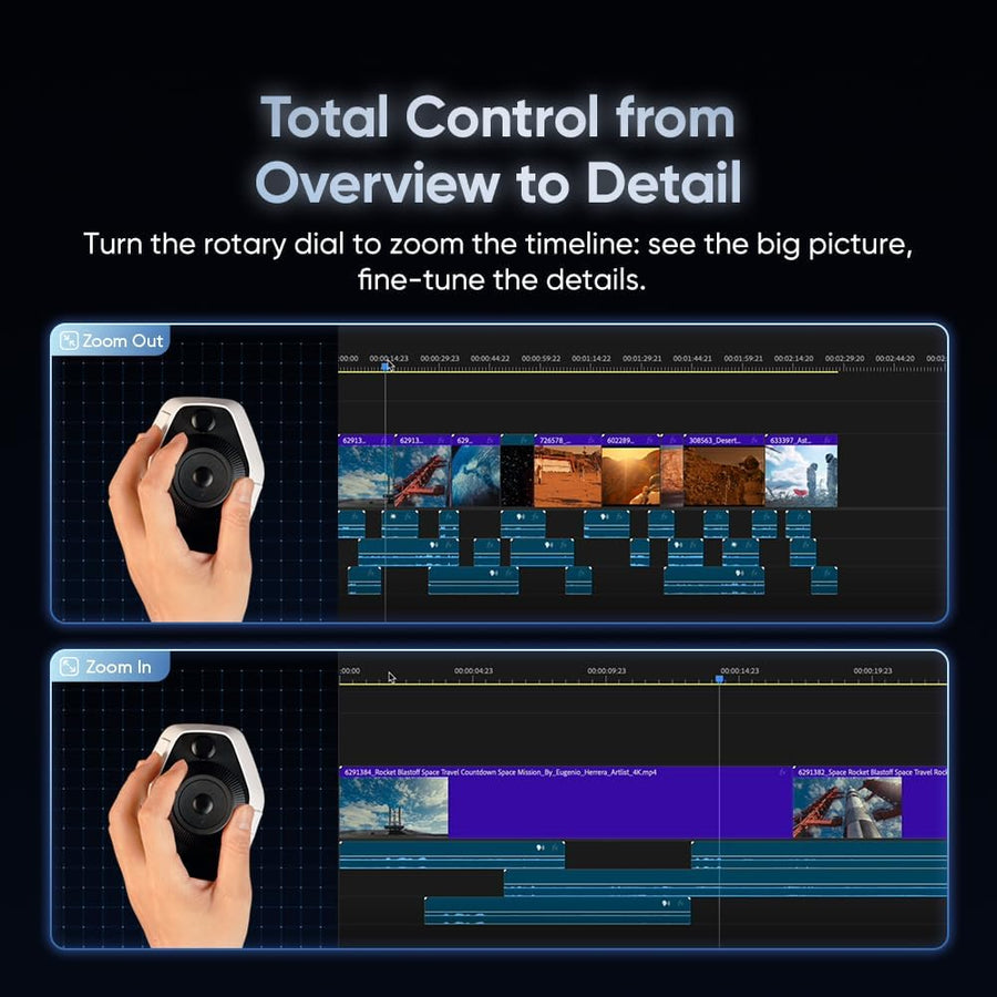 XPPen Pilot Pro Console d’Édition – Contrôleur Vidéo avec Plus de100 Raccourcis Personnalisables, Conçu pour Montage, Postproduction, Publicités, Vlogs et Vidéos Courtes