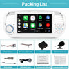 Autoradio pour Fiat 500 2013-2020,Linux,démarrage 2s,Écran Fiat 500 Compatible avec Le contrôle au Volant,CarPlay/Android Auto sans Fil,Radio RDS,DSP,4x45W,Bluetooth,Canbus,USB,1-DIN,Plug&Play-Beige
