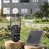 Caméra Solaire 4G LTE Double Objectif avec Carte SIM Extérieure 8W Panneau Solaire, Batterie 12000mAh, Résolution 1080P, Détection Humaine PIR, Vision Nocturne Couleur, Audio Bidirectionnel