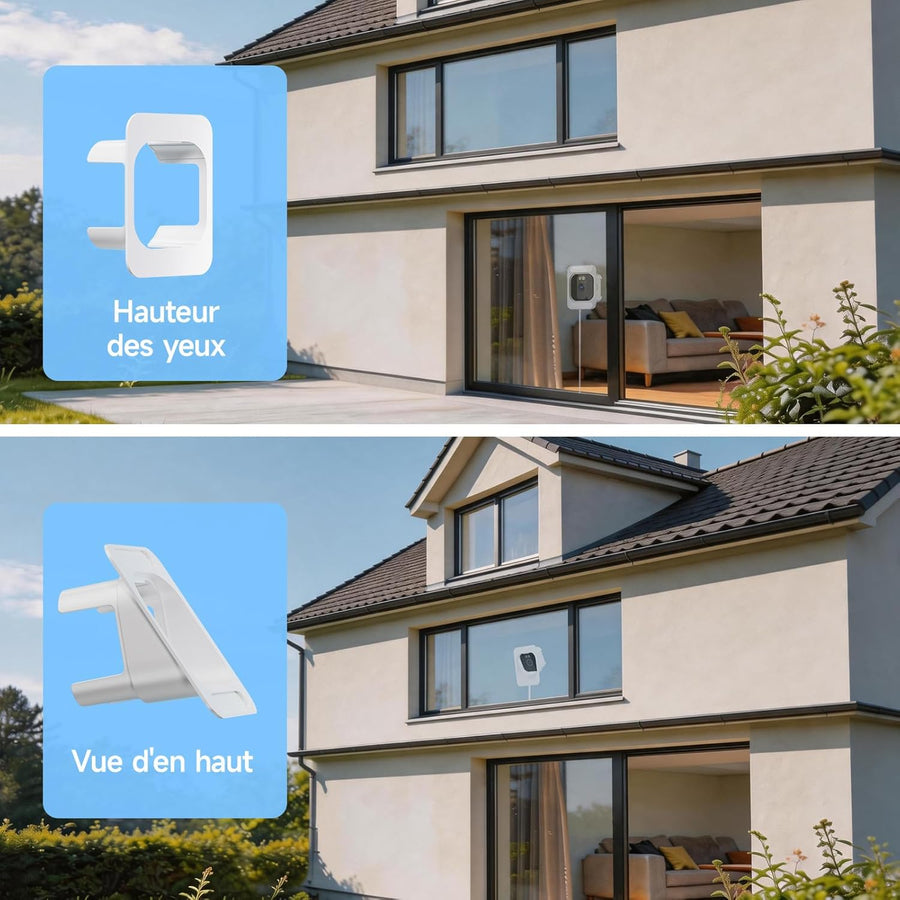 Caméra de Surveillance Intérieure 3MP 2K HD pour Fenêtre | WiFi & Bluetooth, Caméra Connectée avec Vision Nocturne Couleur, Enregistrement 24/7, Détection de Mouvement, Audio