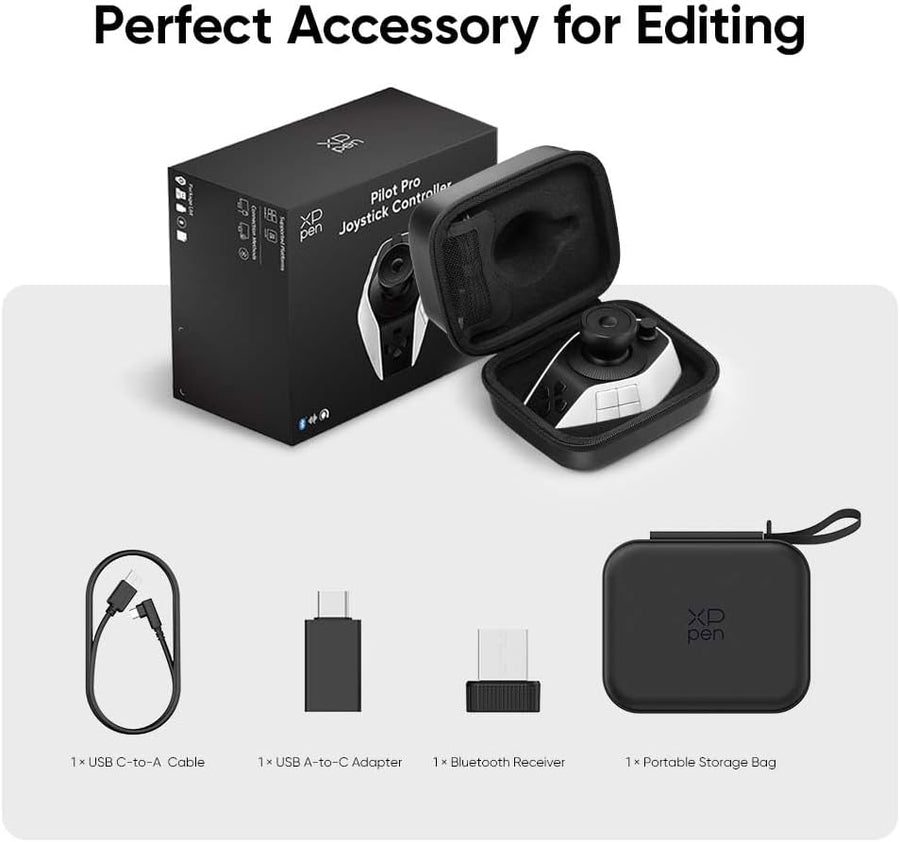 XPPen Pilot Pro Console d’Édition – Contrôleur Vidéo avec Plus de100 Raccourcis Personnalisables, Conçu pour Montage, Postproduction, Publicités, Vlogs et Vidéos Courtes