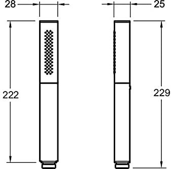 Jacob Delafon E45892-CP Douchette Shift Ellipse, CHROME