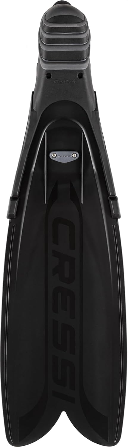 CRESSI Gara Turbo Flex Fins - Palmes Performantes Réactives Légères Unisexes Système Gara Modulaire et Lames Interchangeables pour Plongée Apnée Chasse sous Marine Snorkeling Taille 36-37 NOIR