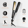Fer à lisser 2 en 1 Boucler et lisser, 20s de chauffage rapide, plaques en titane Lisseur ionique pour un style lisse, panneau flottant 3D empêche les cheveux de tirer, avec écran LCD