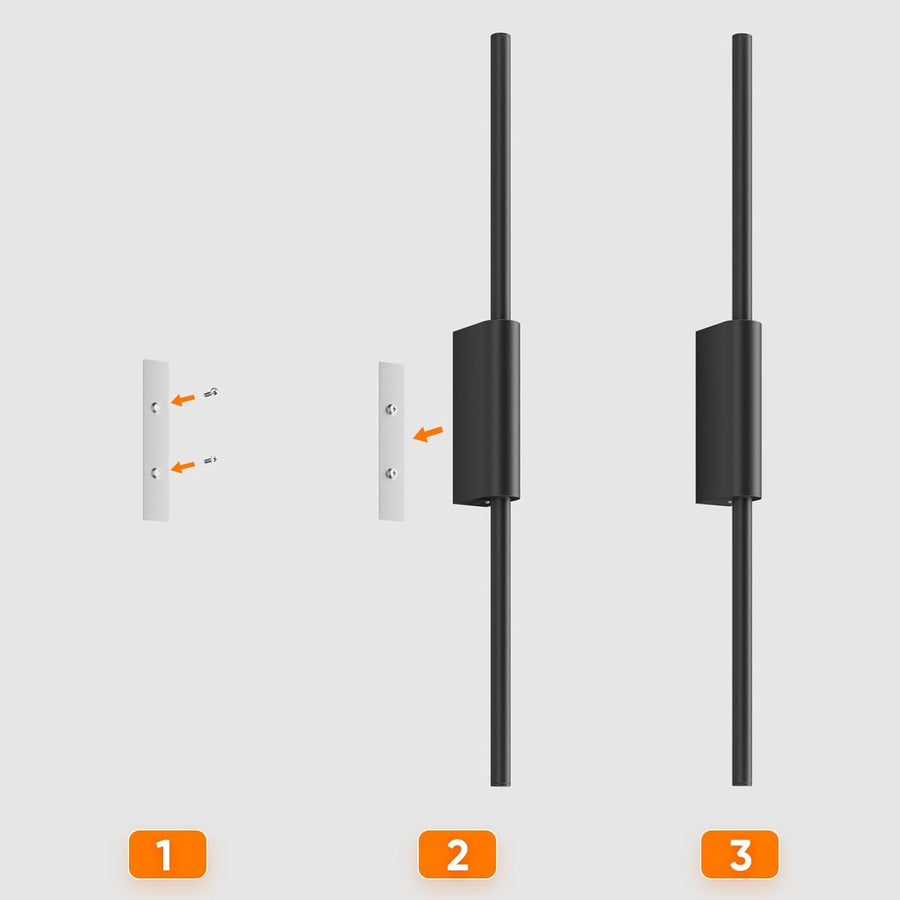 Lot de x2 Lampe Murale LED d'Intérieur sans Fil avec Batterie 60cm 7W, Dimmable avec Télécommande et Minuterie, Éclairage Mural Rechargeable pour Salon et Chambre