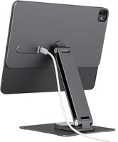 Support magnétique pour iPad avec Chargement sans Fil 18 W, Support Rotatif à 360° en Aluminium pour iPad Pro M4 13 Pouces, Support de Bureau réglable (M4-13 Pouces)