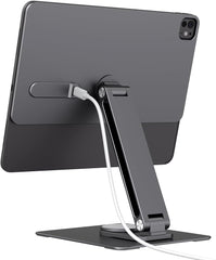 Support magnétique pour iPad avec Chargement sans Fil 18 W, Support Rotatif à 360° en Aluminium pour iPad Pro M4 13 Pouces, Support de Bureau réglable (M4-13 Pouces)