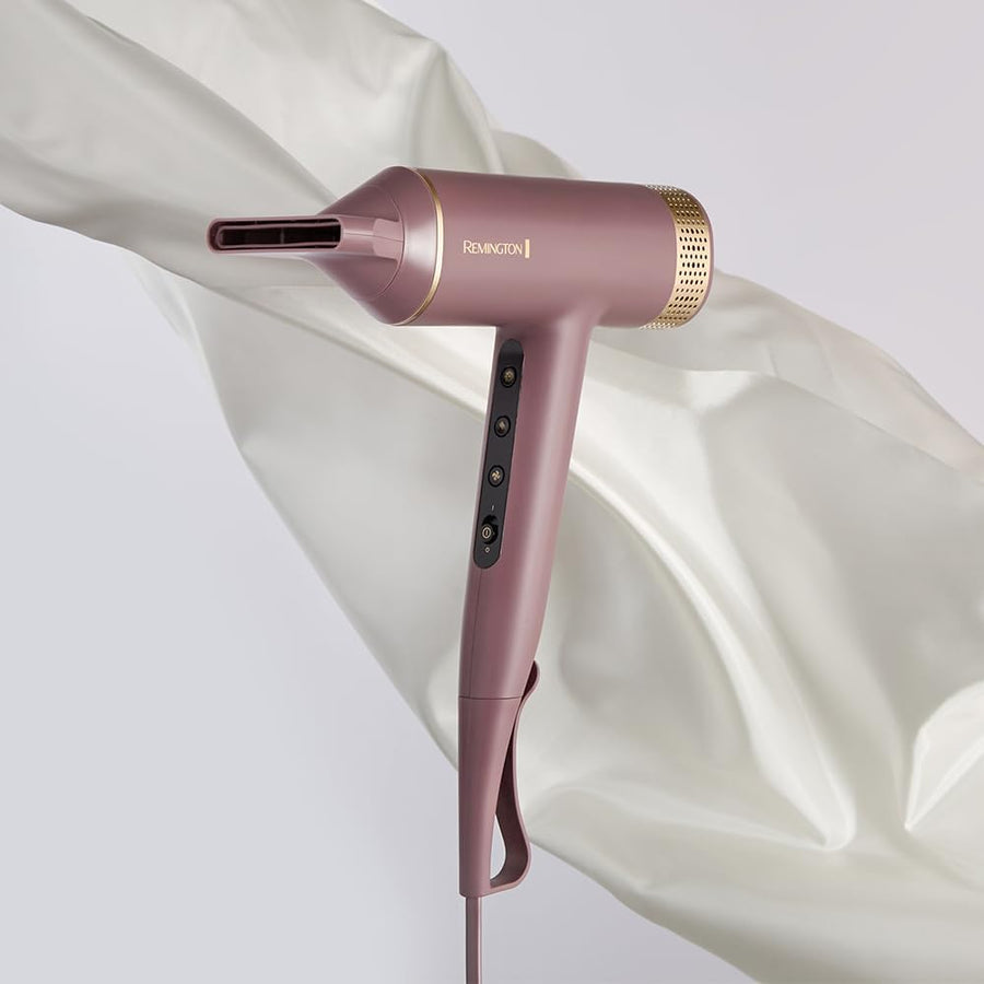 Remington AIRvive Sèche-cheveux [Moteur BLCD silencieux, 240km/h flux d'air] Concentrateur+diffuseur (Technologie Ionic Air pour styles longue durée, 12 combinaisons de chauffage et vitesse)