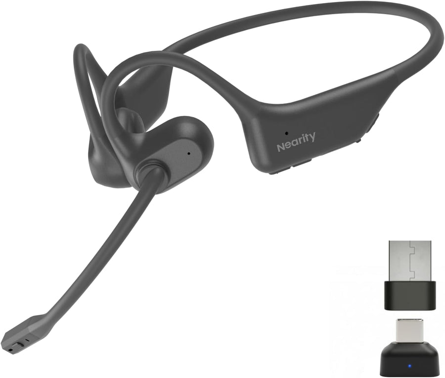 Nuroum OpenEar Pro 2 Casque Bluetooth sans Fil avec Micro, Connexion Multipoint Bluetooth 5.4, Antibruit pour Les Appels, 15H Oreilles Libres Confort Écouteurs sans Fil pour Le Travail/Réunions/Bureau