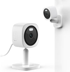 Caméra Intérieure Magnétique 3MP 2K, Vision Nocturne Couleur 0,01 Lux Caméra Intérieure Wi‑Fi, Détection Mouvement Humain, Audio Bidirectionnel, Étanche IP65, Compatible Alexa Et Google