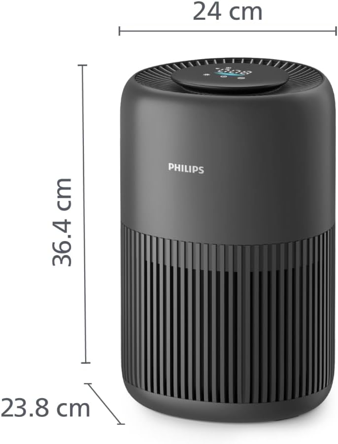 Purificateur d'Air Philips Série 900 HEPA NanoProtect Filtre Charbon Actif CADR 250m³/h 65m² Silencieux Intelligent (AC0951/13) NOIR