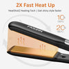 Fer à lisser 2 en 1 Boucler et lisser, 20s de chauffage rapide, plaques en titane Lisseur ionique pour un style lisse, panneau flottant 3D empêche les cheveux de tirer, avec écran LCD