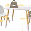 Ensemble Table et Chaises pour Enfants Garçons Filles, Table d'Activités en Bois, Idéal pour La Salle de Classe, Maison, Crèche Ou Jeux