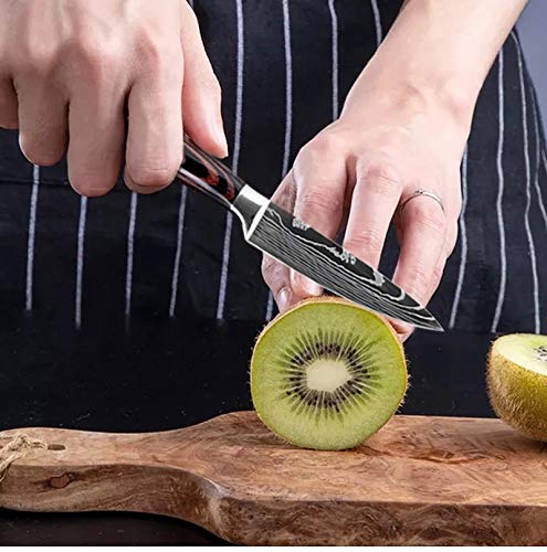 Ensemble Couteau de Cuisine Professionnel Japonais Damas Lame Acier Carbone Inoxydable