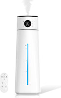 Humidificateur d'Air, 8L Top Fill Humidificateur d'air Chambre Avec Télécommande, Minuterie, Contrôle Intelligent de l'Humidité, Veilleuse, 80H