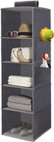 Range Chaussures Suspendu 5 Compartiments Rangement Armoire Pliable Organiseur Vêtements Chaussures