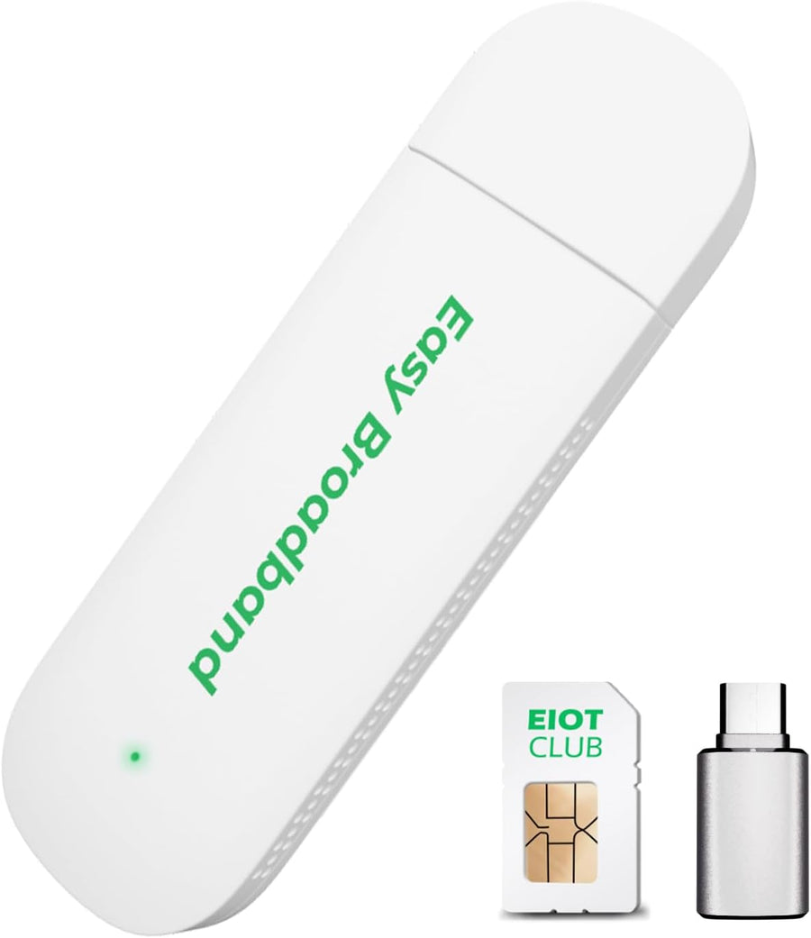 Internet mobile 4G LTE Clé de surf avec WiFi 6, 150 Mbit/s, dongle USB WLAN Hotspot pour ordinateur portable/PC, Plug & Play, SIM préinstallée