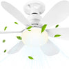 Ventilateur de Plafond avec Lumière et Telecommande, 40W Dimmable LED Douille E27, Lustre Ventilateur de Plafond, 6 Pales,3 Vitesses,Timing