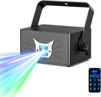 DiscoLicht PartyLicht avec Bluetooth-App, 3D DIY Animation Disco Lumière avec Batterie 5200 mA, Animation DJ Party Lumières avec Télécommande et DMX 512, pour Party Bar Halloween Noël