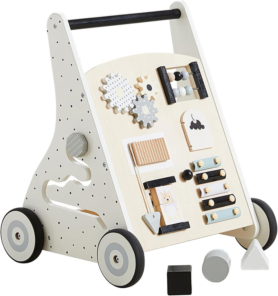 Trotteur en Bois Pour Bébé, Centre d'Activités Multiples Montessori Pour Garçons Et Filles de 12+ Mois, Jouet Éducatif à Pousser Et à Tirer
