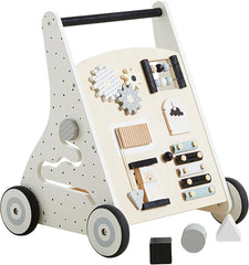 Trotteur en Bois Pour Bébé, Centre d'Activités Multiples Montessori Pour Garçons Et Filles de 12+ Mois, Jouet Éducatif à Pousser Et à Tirer