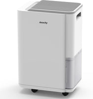 Déshumidificateur 12L/d, déshumidificateur à compresseur intelligent avec tuyau de vidange, pour sécher les vêtements, chambre, salle de bain, sous-sol