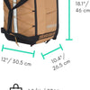 Sac de voyage BDR pour vélo pliable – Sac à dos, sac de sport, sac de rangement combiné avec KLICKfix UniKlip 2.0 37L | résistant à l'eau MARRON