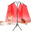 Lampe de luminothérapie rouge avec lumière infrarouge 660 nm et 850 nm – 420 LED, 5 niveaux, 4 panneaux réglables, minuterie et support pour soulager les douleurs du corps entier, visage, dos