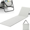 Matelas de plage pliable avec dossier réglable, transportable avec sangle de transport, coussin et sac de rangement, chaise longue résistante pour la plage, le jardin et la terrasse