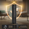 Chauffage d'Appoint soufflant silencieux 2000W avec Télécommande Oscillant à 75°, 3 Modes, Minuterie 24H, Protection contre Basculement/Surchauffe, Radiateur Electrique pour Chambre Salon