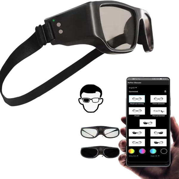Lubeby Smart GS05 Lunettes de réflexe pour entraînement tête haute pour basket-ball, hockey, football, entraînement