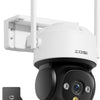 4K 8MP UHD Pan & Tilt Caméra de Surveillance WiFi Extérieure avec Carte Mémoire 64GB et Vue à 360°, Détection IA Visage/Véhicule, Suivi Automatique, Vision Nocturne, Audio Bidirectionnel