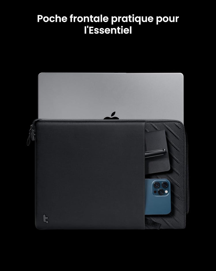 Housse Ordinateur Portable 14 Pouces Minimal Slim Sacoche pour Laptop NOIR
