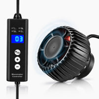 Mini Pompe à Vagues 8000L/H, 10W Pompe de Brassage pour Aquarium Wavemaker avec 4 Modes et 10 Niveaux Réglables, Orientable à 360°, pour Aquarium 70-350L Eau Douce et Salée