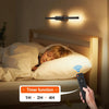 Lot de x2 Lampe Murale LED d'Intérieur sans Fil avec Batterie 60cm 7W, Dimmable avec Télécommande et Minuterie, Éclairage Mural Rechargeable pour Salon et Chambre