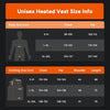 Veste Chauffante Homme Femme Taille XL Gilet Chauffant avec 3 Niveaux de Chauffage, 10 Zones de Chauffage, Gilet Chaud Lavable pour Hiver Moto Randonnée Ski, (Sans banque d'alimentation)