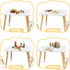 Ensemble Table et Chaises pour Enfants Garçons Filles, Table d'Activités en Bois, Idéal pour La Salle de Classe, Maison, Crèche Ou Jeux