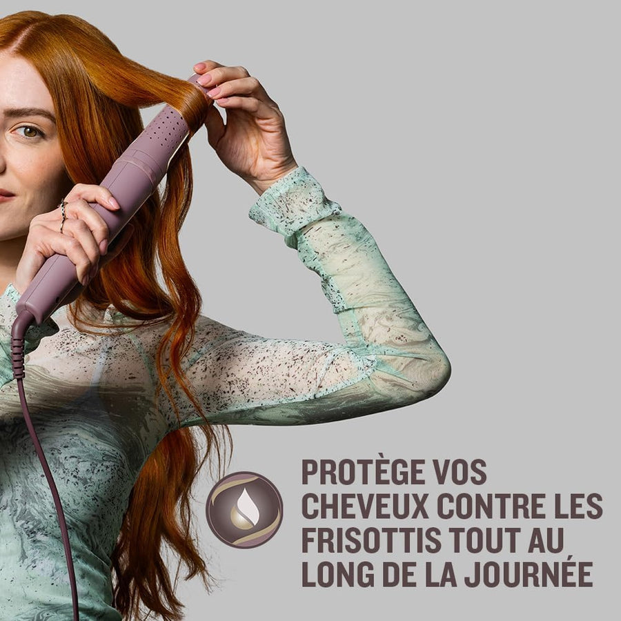 Remington AirVive Boucleur à cheveux Fer à boucler rotatif Technologie Ionic Air : boucles de longue durée revêtement ultra-céramique de haute qualité avec micro-actifs,écran LED 160-210°C